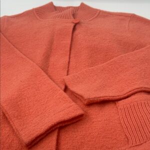 Kate Hill Vibrant Orange Cardigan Sweater